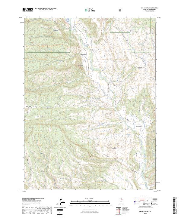 Dry Mountain, UT — USGS 7.5-minute topo (2023)
