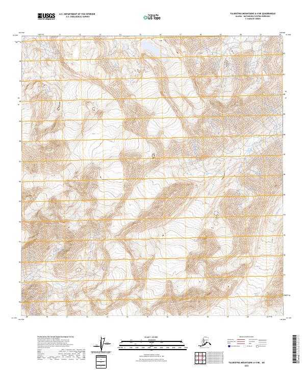 Talkeetna Mountains A-4 NE, AK — USGS 7.5-minute topo (2023)