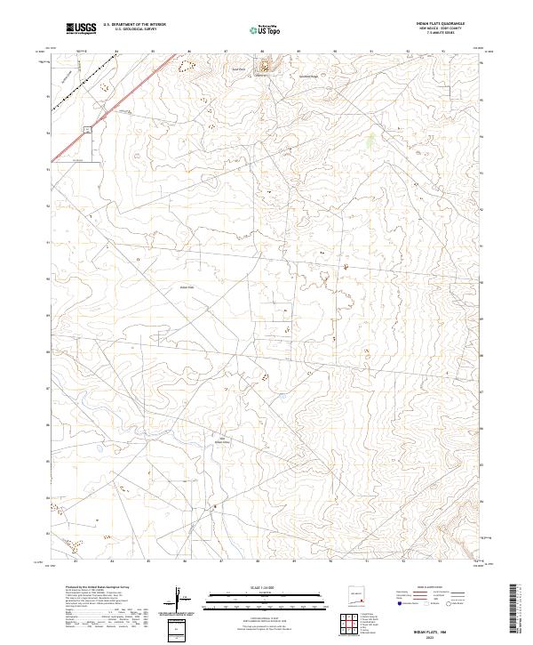 Indian Flats, NM — USGS 7.5-minute topo (2023)