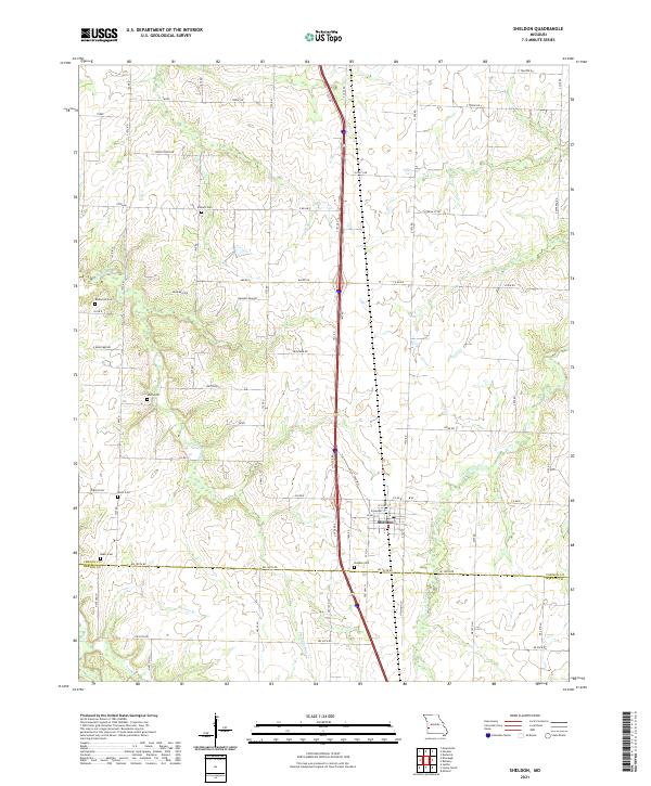 Sheldon, MO — USGS 7.5-minute topo (2021)