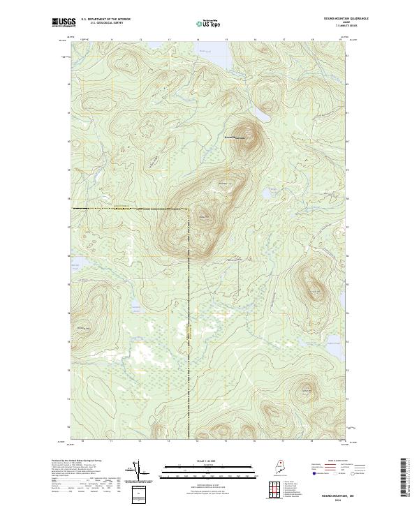Round Mountain, ME — USGS 7.5-minute topo (2024)