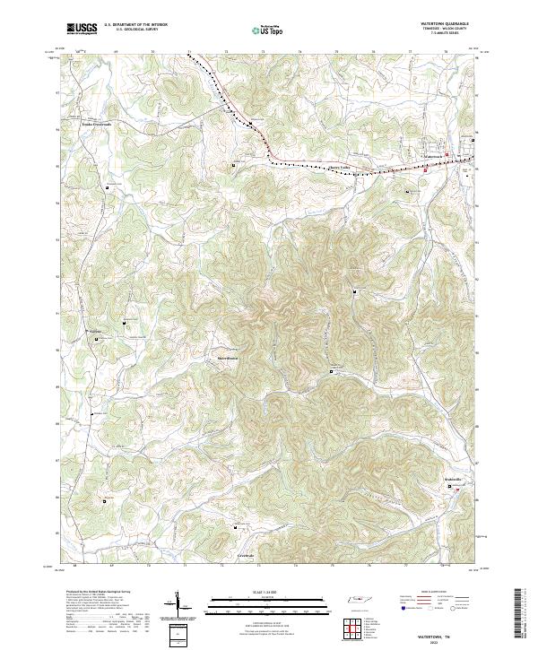 Watertown, TN — USGS 7.5-minute topo (2022)