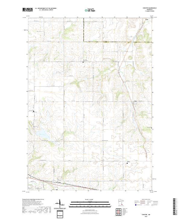 Chester, MN — USGS 7.5-minute topo (2022)