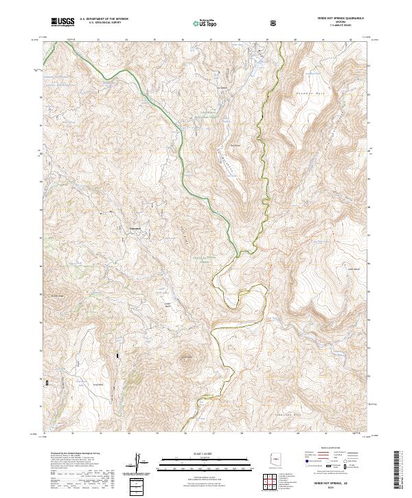 Verde Hot Springs, AZ — USGS 7.5-minute topo (2023)