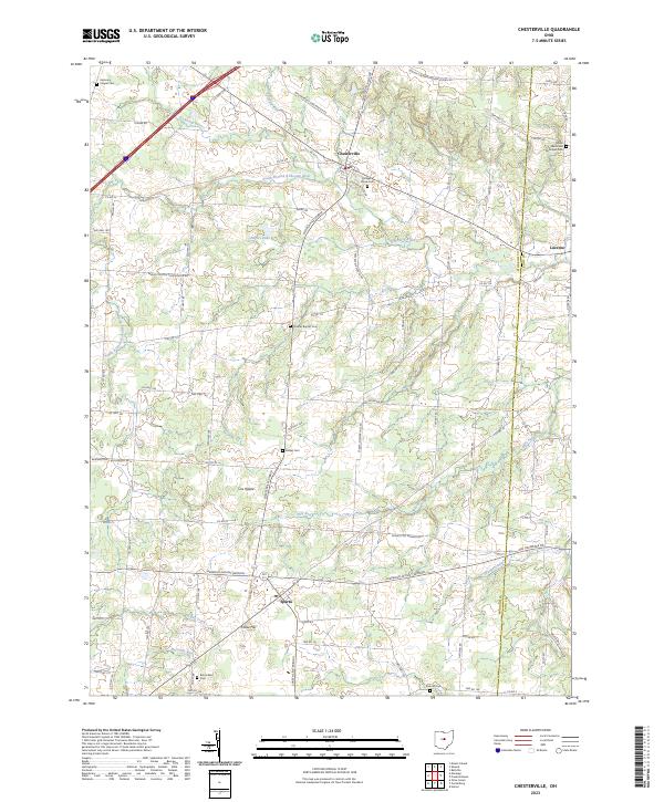 Chesterville, OH — USGS 7.5-minute topo (2023)