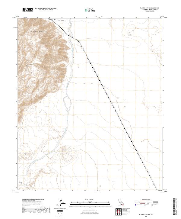 Plaster City NW, CA — USGS 7.5-minute topo (2021)