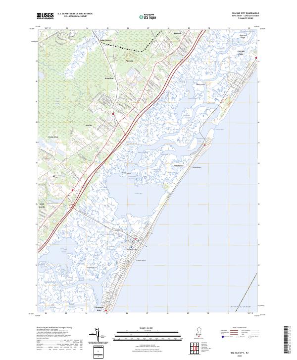 Sea Isle City, NJ — USGS 7.5-minute topo (2023)