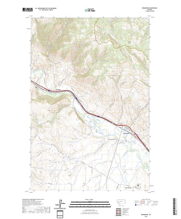 Drummond, MT — USGS 7.5-minute topo (2024)