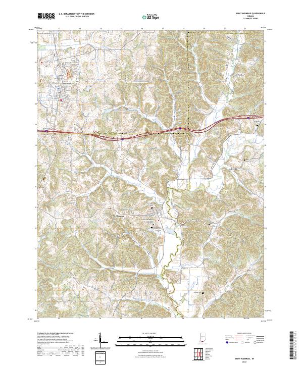 Saint Meinrad, IN — USGS 7.5-minute topo (2022)