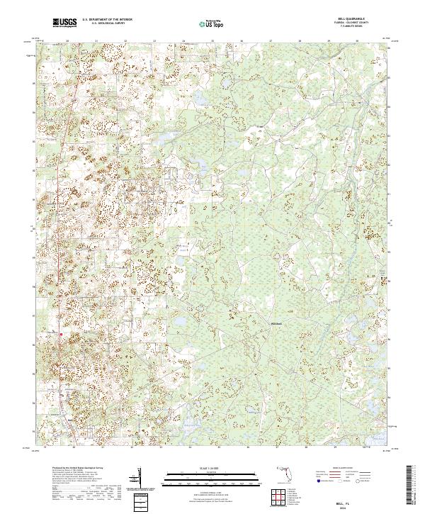 Bell, FL — USGS 7.5-minute topo (2024)