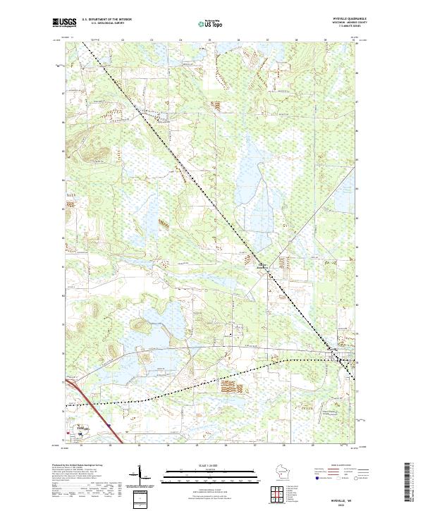 Wyeville, WI — USGS 7.5-minute topo (2022)