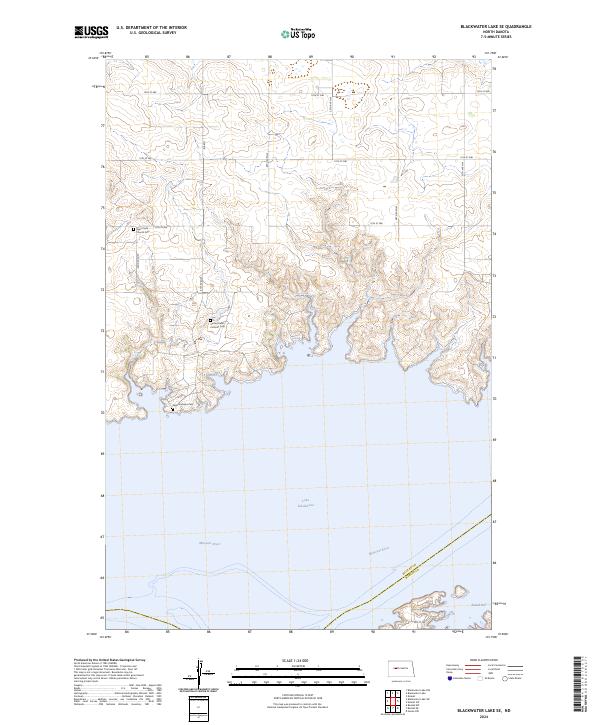 Blackwater Lake SE, ND — USGS 7.5-minute topo (2024)