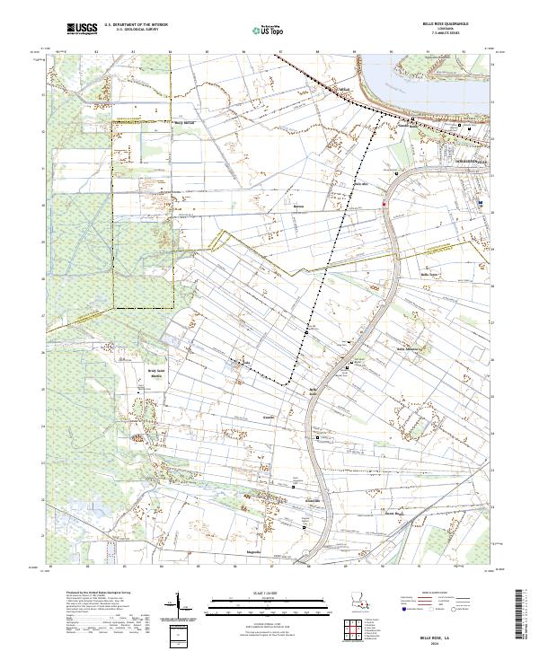 Belle Rose, LA — USGS 7.5-minute topo (2024)