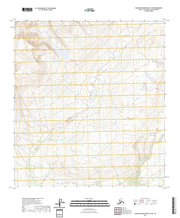 Talkeetna Mountains D-3 NW, AK — USGS 7.5-minute topo (2023)