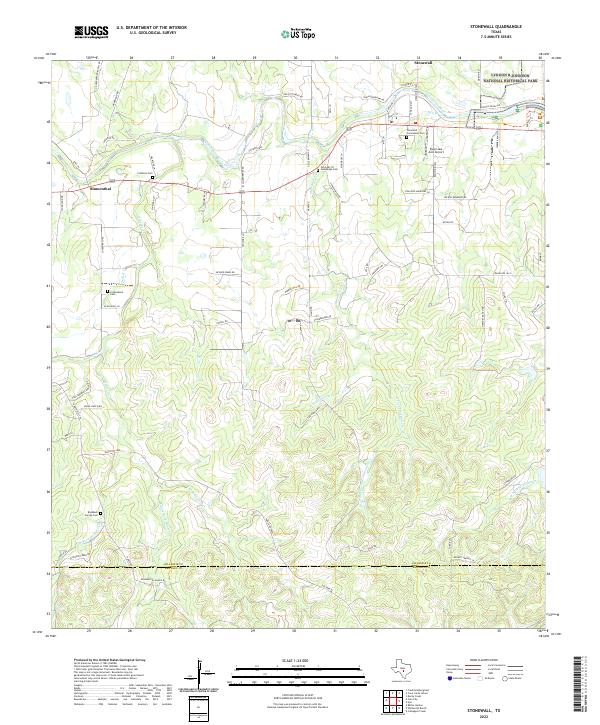 Stonewall, TX — USGS 7.5-minute topo (2022)