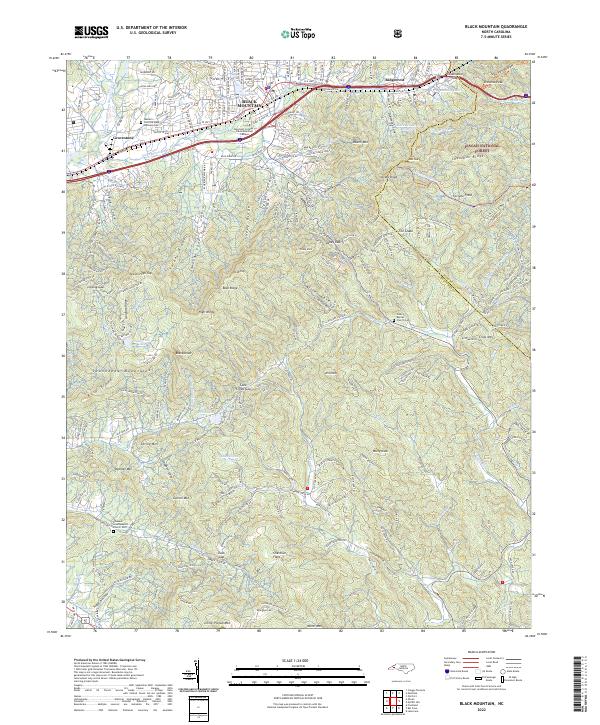 Black Mountain, NC — USGS 7.5-minute topo (2022)