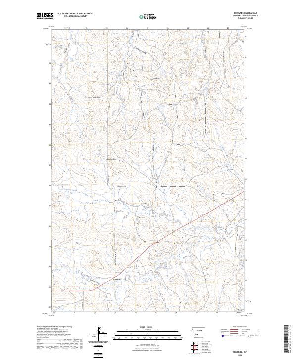 Edwards, MT — USGS 7.5-minute topo (2024)