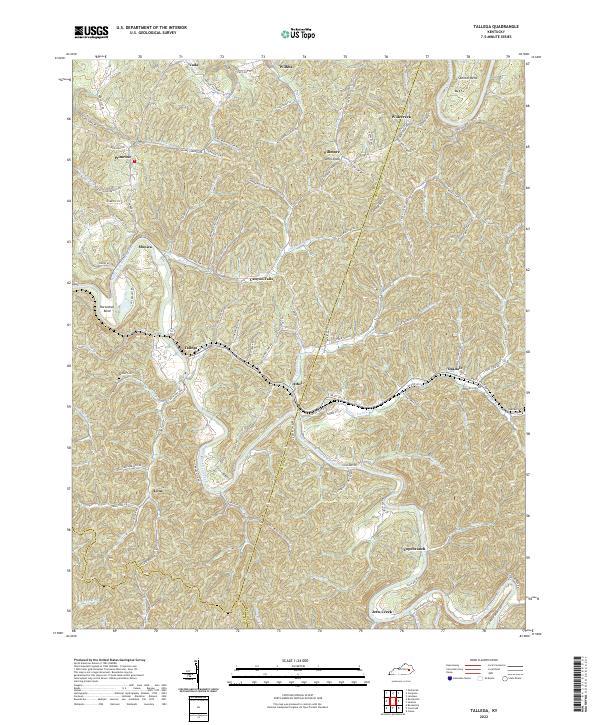 Tallega, KY — USGS 7.5-minute topo (2022)