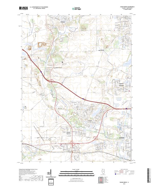 Sugar Grove, IL — USGS 7.5-minute topo (2024)