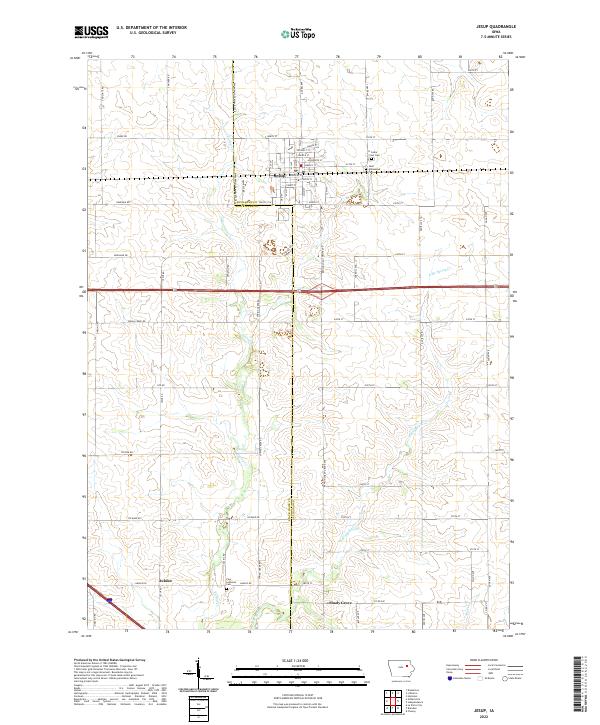 Jesup, IA — USGS 7.5-minute topo (2022)