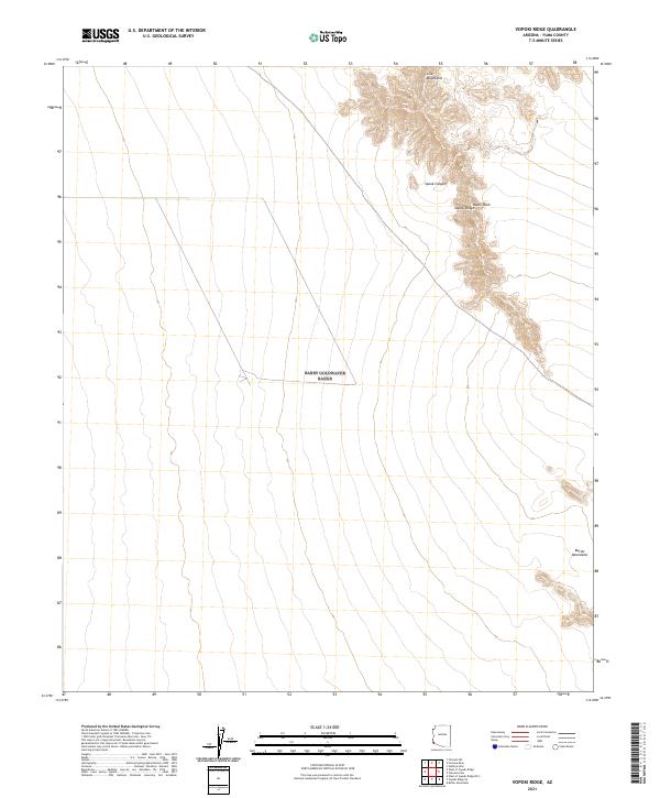 Vopoki Ridge, AZ — USGS 7.5-minute topo (2021)
