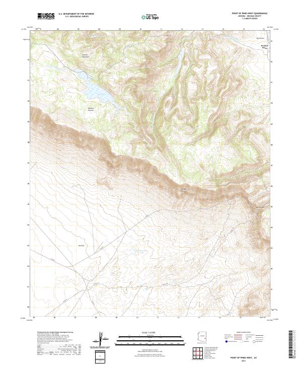 Point of Pines West, AZ — USGS 7.5-minute topo (2021)