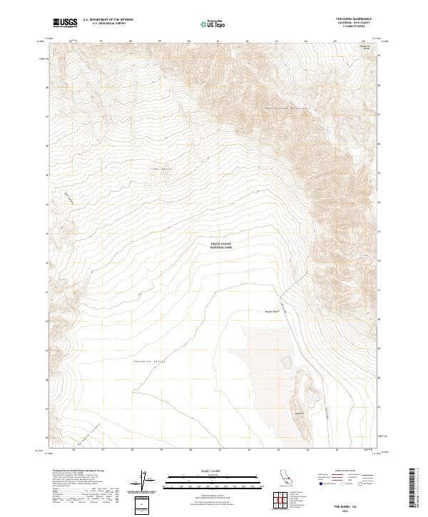 The Dunes, CA — USGS 7.5-minute topo (2021)