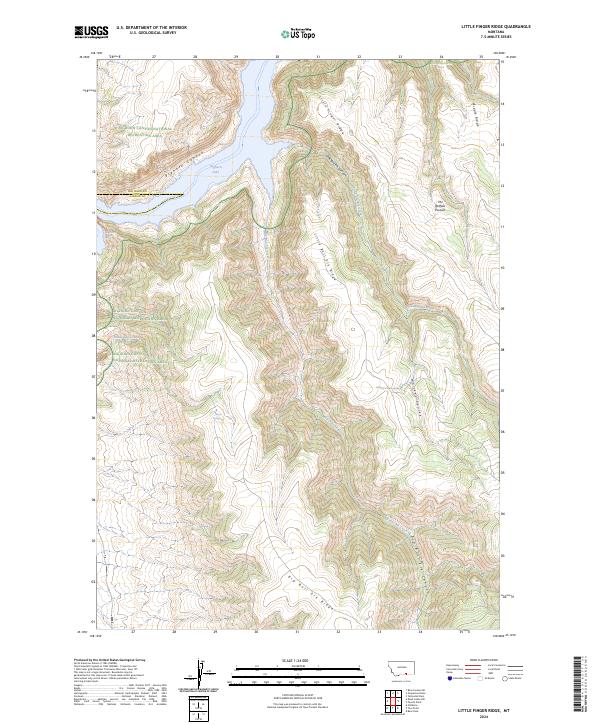 Little Finger Ridge, MT — USGS 7.5-minute topo (2024)