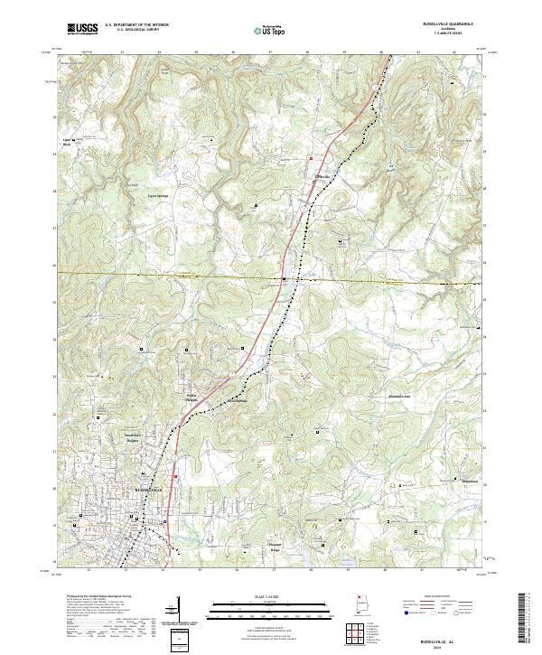 Russellville, AL — USGS 7.5-minute topo (2024)