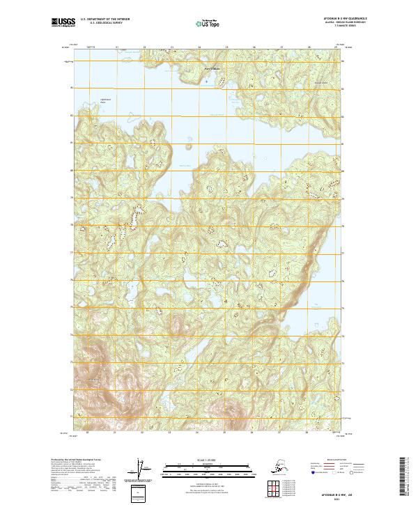Afognak B-2 NW, AK — USGS 7.5-minute topo (2021)
