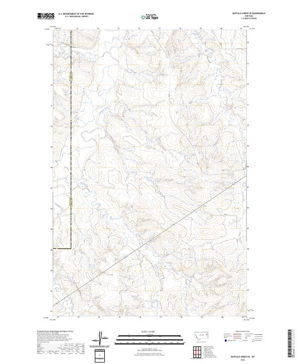 Buffalo Creek SE, MT — USGS 7.5-minute topo (2024)