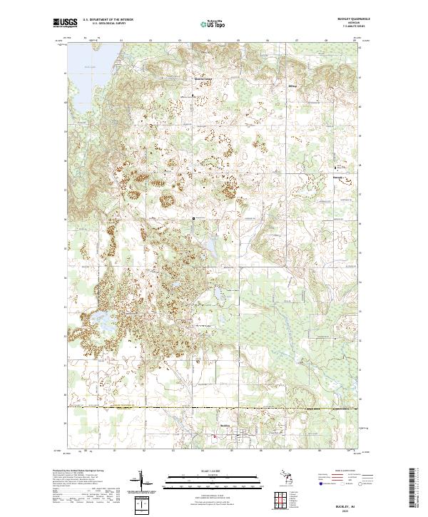 Buckley, MI — USGS 7.5-minute topo (2023)