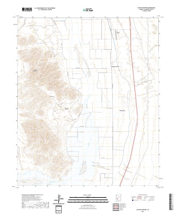 Cotton Center, AZ — USGS 7.5-minute topo (2021)