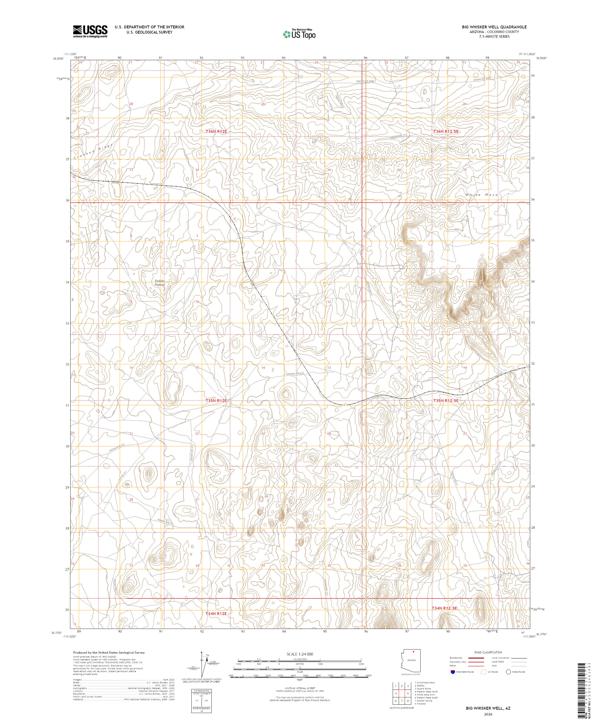 Big Whisker Well, AZ — USGS 7.5-minute topo (2026)