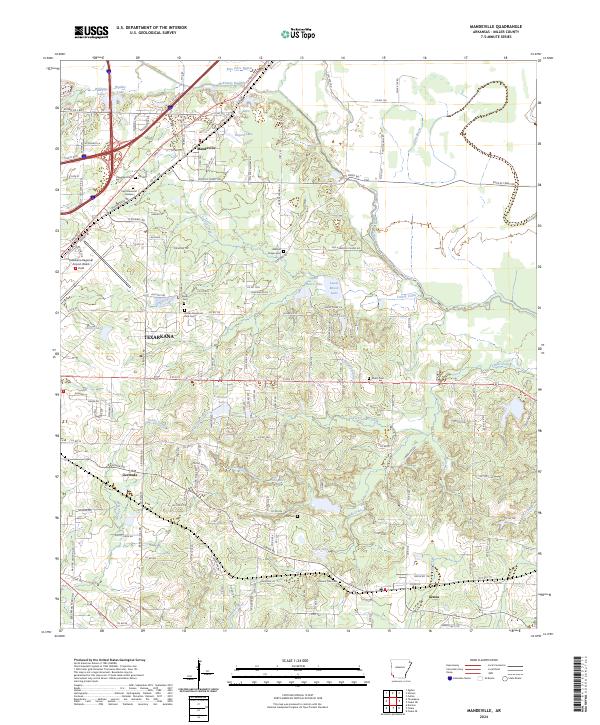 Mandeville, AR — USGS 7.5-minute topo (2024)