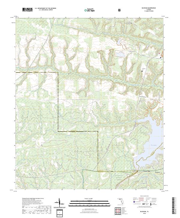 Bloxham, FL — USGS 7.5-minute topo (2024)