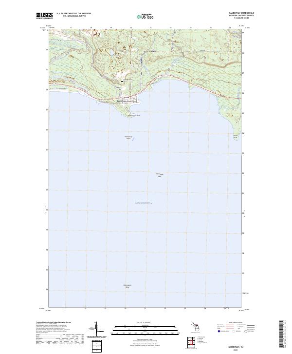 Naubinway, MI — USGS 7.5-minute topo (2023)