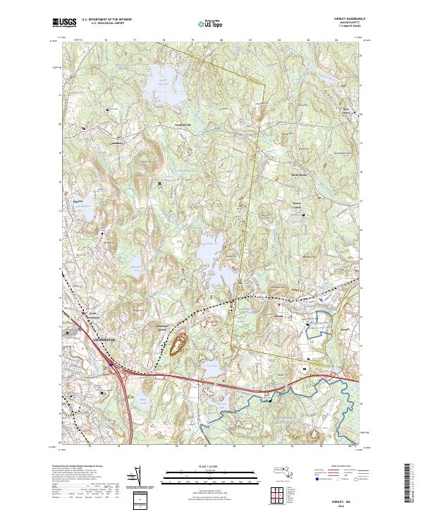 Shirley, MA — USGS 7.5-minute topo (2024)