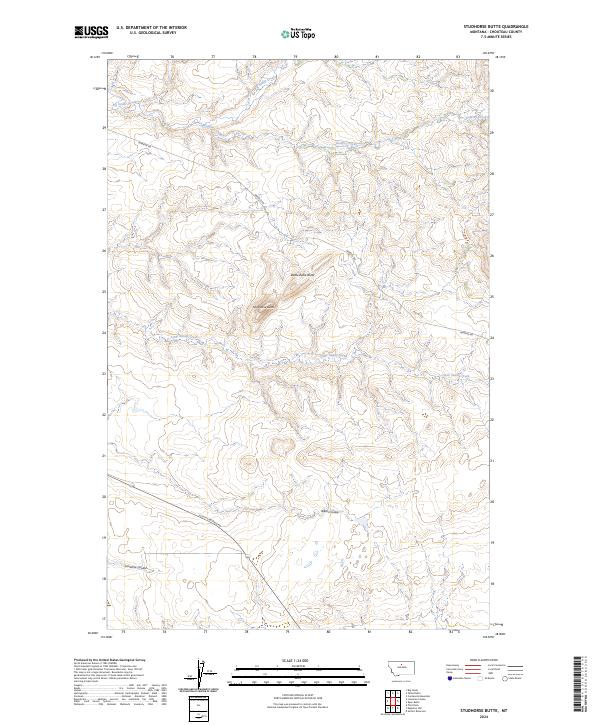 Studhorse Butte, MT — USGS 7.5-minute topo (2024)