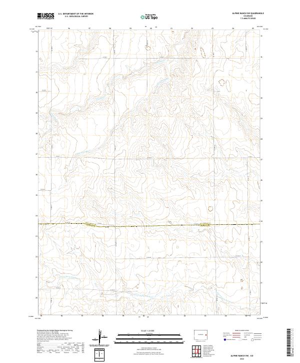 Alpine Ranch SW, CO — USGS 7.5-minute topo (2022)
