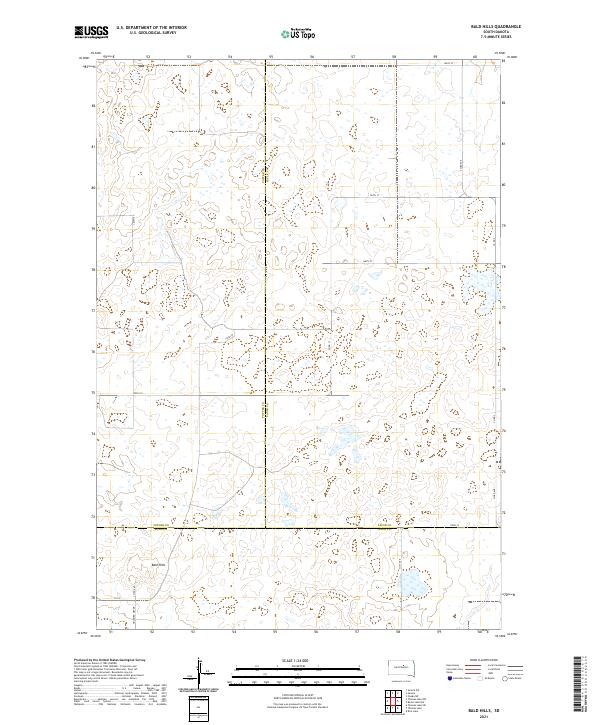 Bald Hills, SD — USGS 7.5-minute topo (2021)