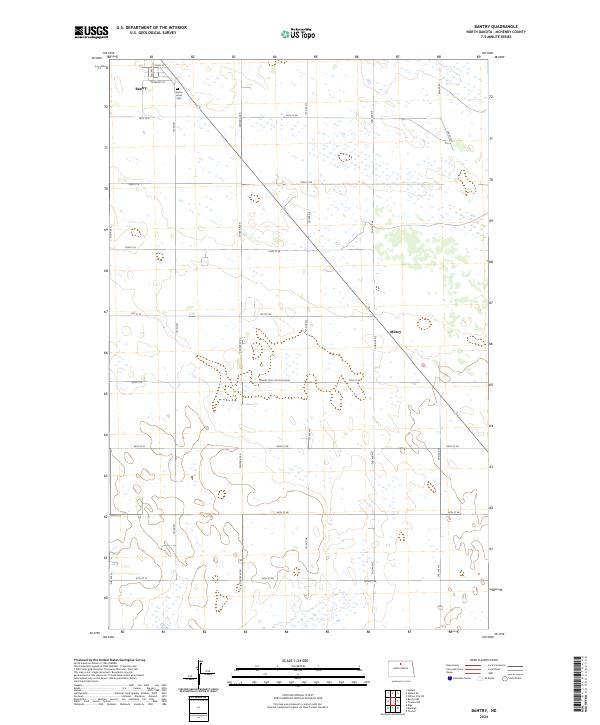 Bantry, ND — USGS 7.5-minute topo (2024)