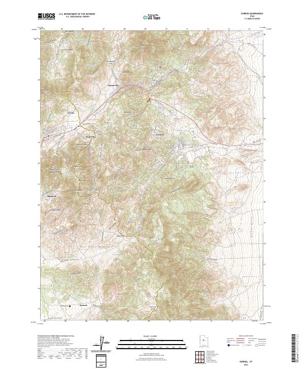Eureka, UT — USGS 7.5-minute topo (2023)