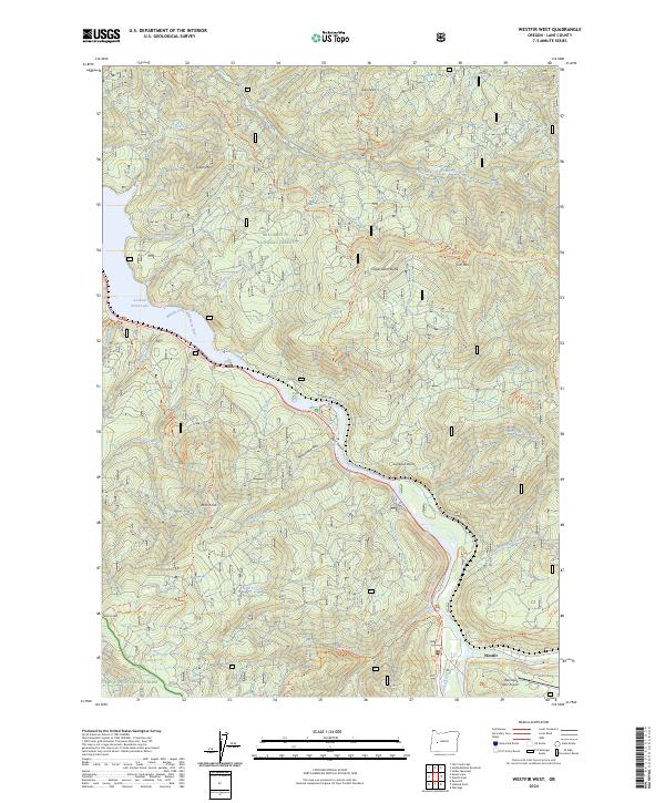 Westfir West, OR — USGS 7.5-minute topo (2024)