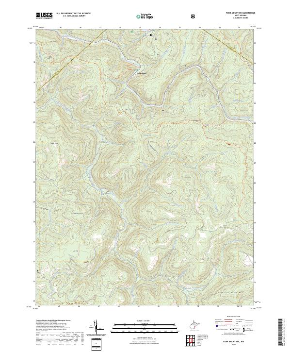 Fork Mountain, WV — USGS 7.5-minute topo (2023)