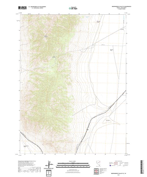 Independence Valley SE, NV — USGS 7.5-minute topo (2021)