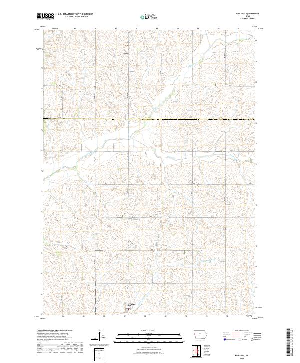 Ricketts, IA — USGS 7.5-minute topo (2022)