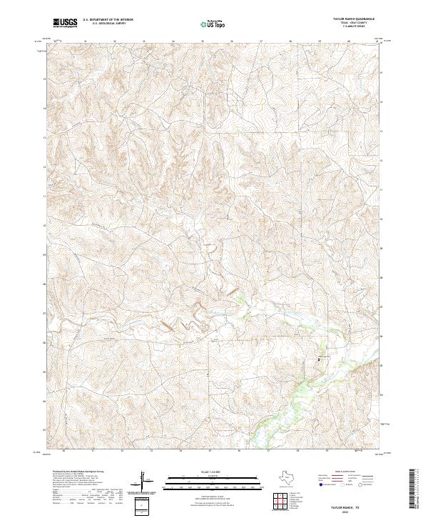 Taylor Ranch, TX — USGS 7.5-minute topo (2022)