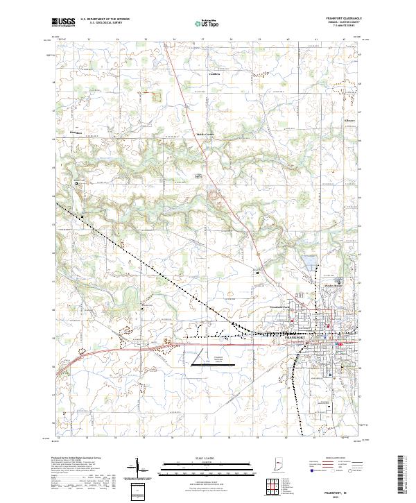Frankfort, IN — USGS 7.5-minute topo (2022)