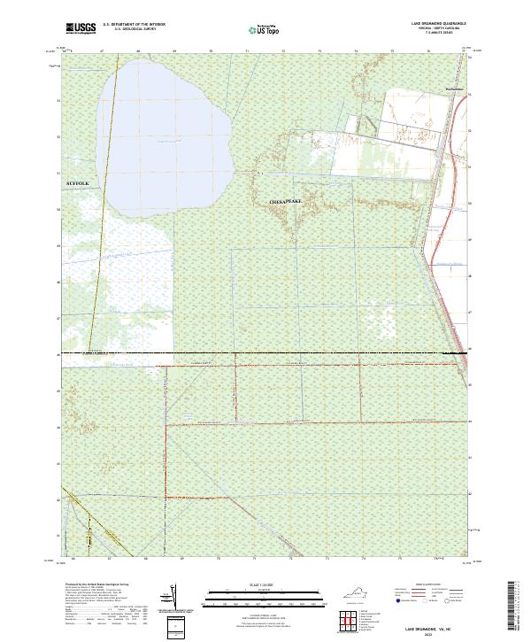 Lake Drummond, VA-NC — USGS 7.5-minute topo (2022)